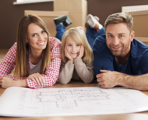 Happy Family Planning Their New Apartment